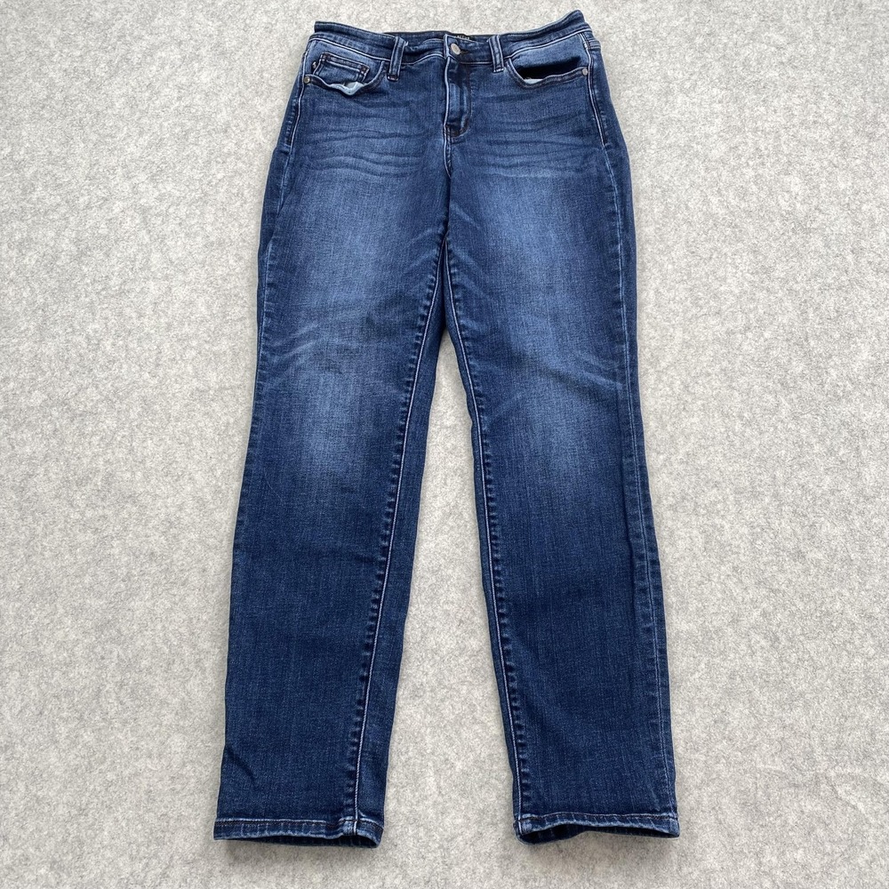 Judy Blue Slim Fit Straight Jeans Womens 9/29 (28x29) Blue Wash Stretch Denim
